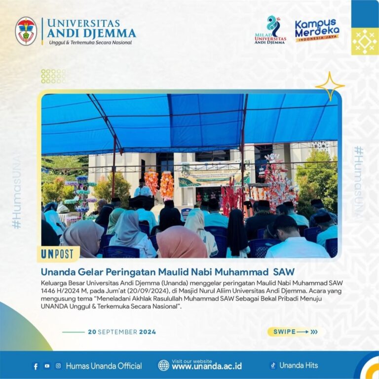 UNANDA Gelar Peringatan Maulid Nabi Muhammad SAW 1446 H/2024 M