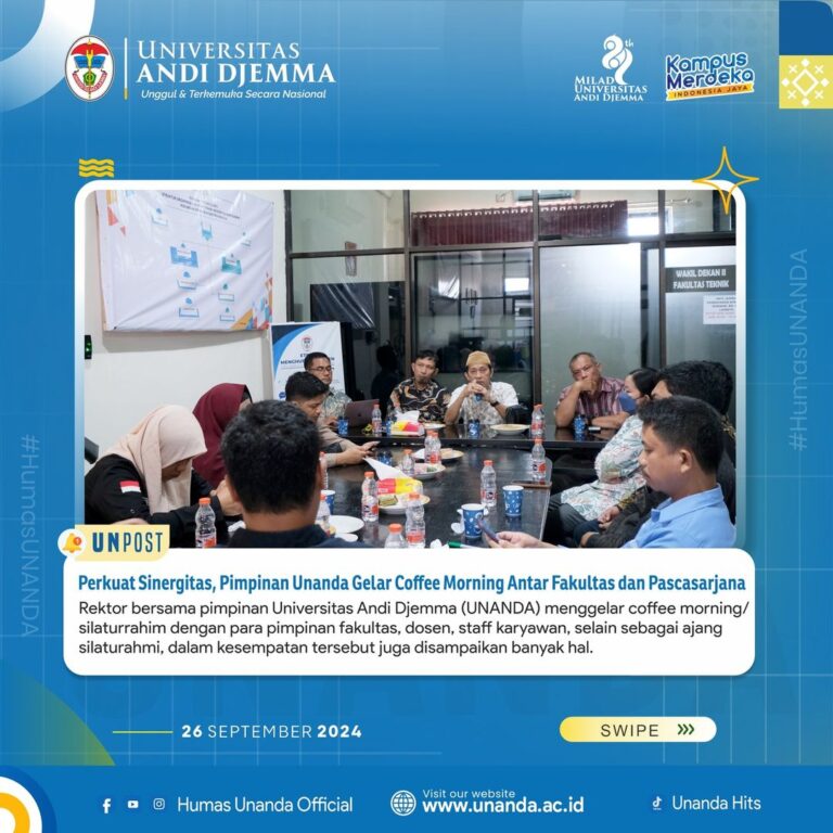 Rektor Unanda Gelar Coffee Morning untuk Evaluasi dan Peningkatan SDM
