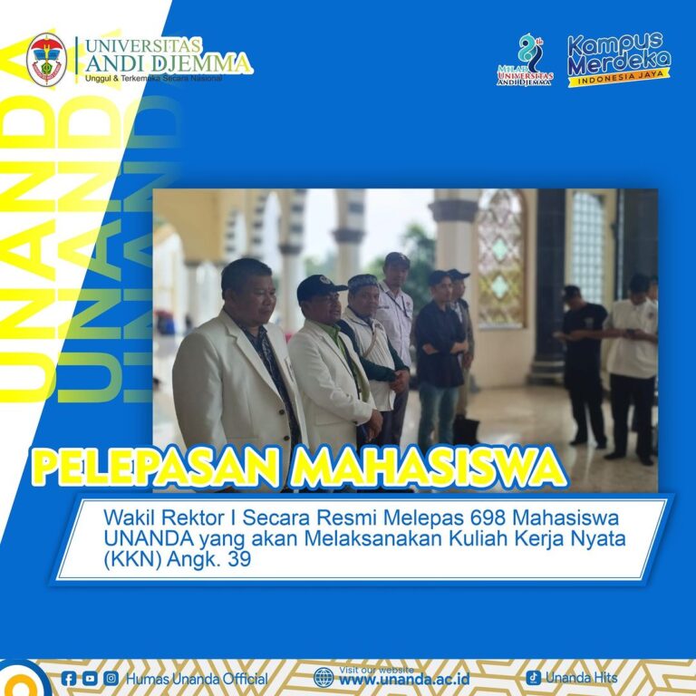 Wakil Rektor I UNANDA Secara Resmi Melepas 698 Mahasiswa KKN Reguler dan Profesi Angkatan 39