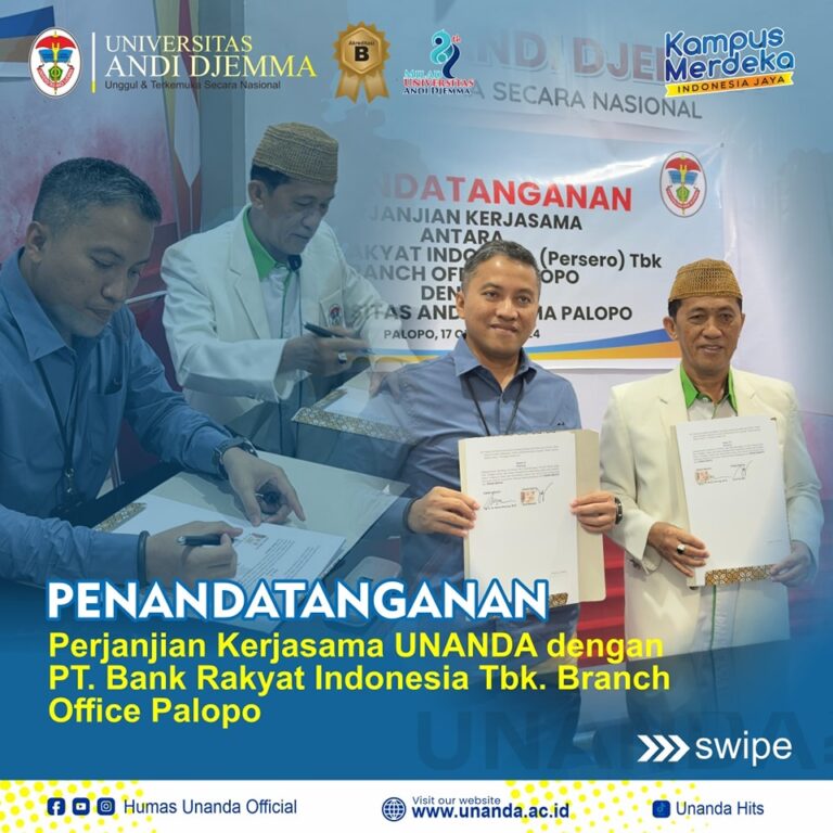 Penandatanganan MoU Antara Universitas Andi Djemma dan PT. Bank Rakyat Indonesia (BRI) Tbk