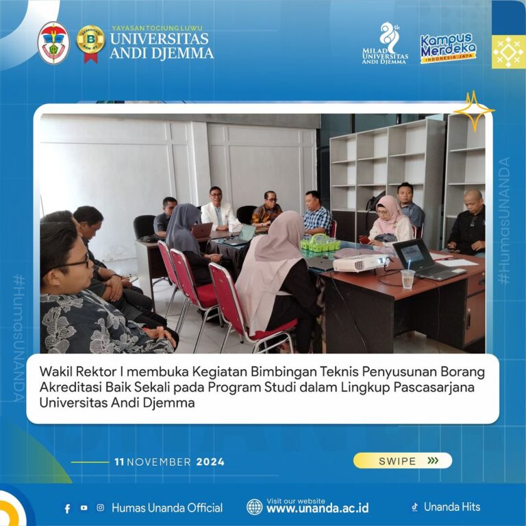UNANDA Gelar Bimtek Borang Akreditasi Pascasarjana untuk Tingkatkan Mutu Pendidikan