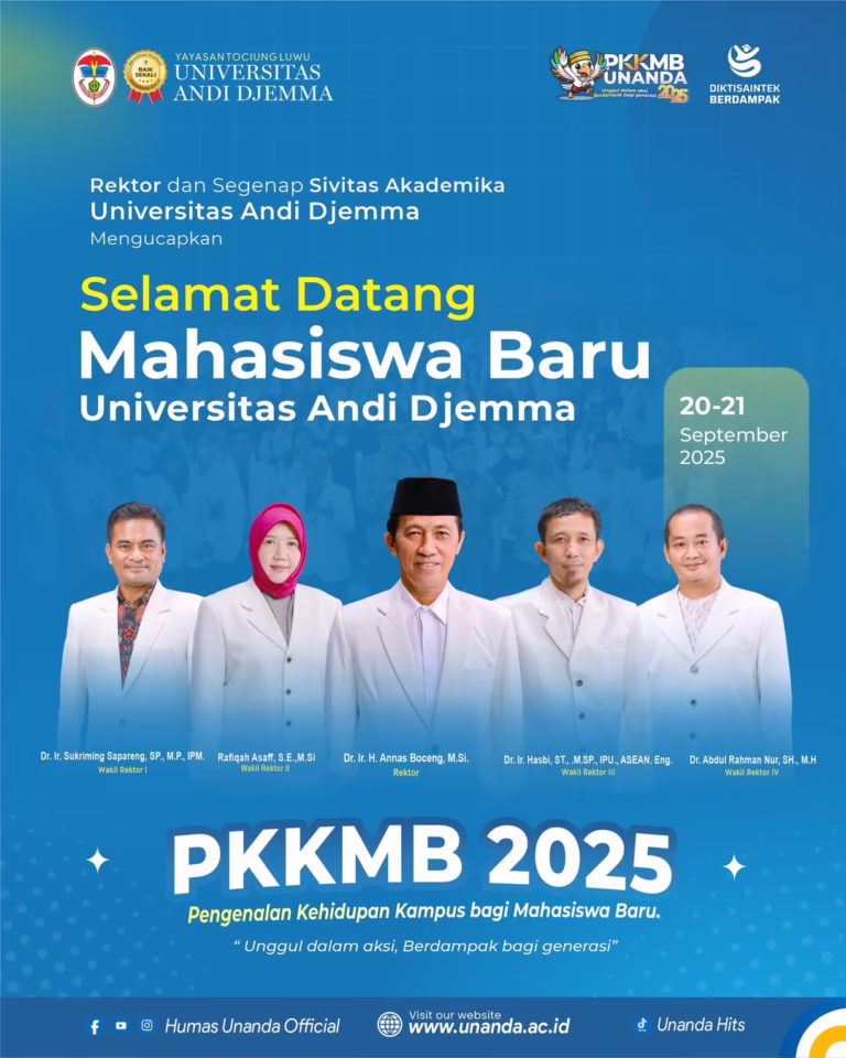 Unanda Gelar PKKMB Tingkat Universitas, Kukuhkan 1967 Mahasiswa Baru Angkatan 2025