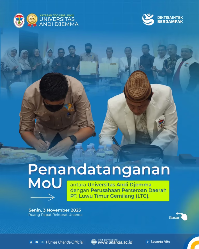 MOU UNANDA dan PT LUTIM Resmi Diteken