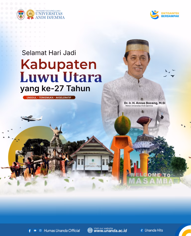 Rektor Unanda Hadiri HUT Kabupaten Luwu Utara, Tegaskan Komitmen Penuh Mendukung Kesejahteraan Daerah