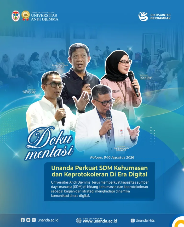 Unanda Perkuat SDM Kehumasan, Keprotokoleran, dan Digital Marketing Lewat Bimbingan Teknis 3 Hari