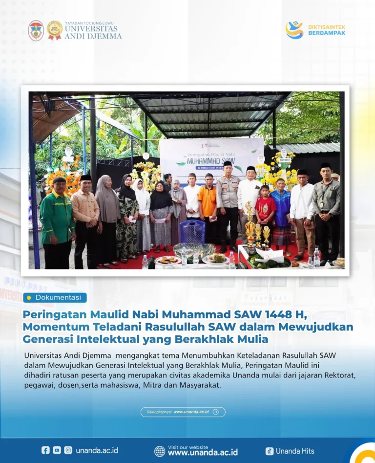 UNANDA Gelar Peringatan Maulid Nabi Muhammad SAW 1448 H: Momentum Teladani Rasulullah demi Generasi Intelektual Berakhlak Mulia